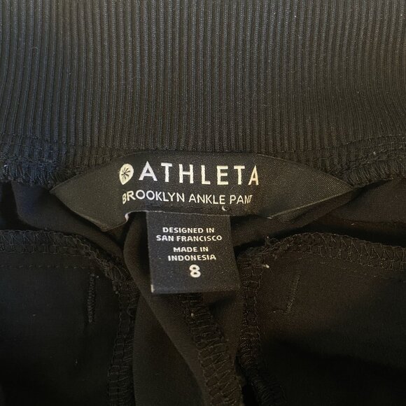 Athleta Brooklyn Mid Rise Ankle Pants Black Size 8 Athleisure Workwear Athletic - Picture 3 of 11